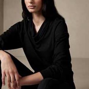 NWT black Banana Republic Active Cowl Neck Shirt
